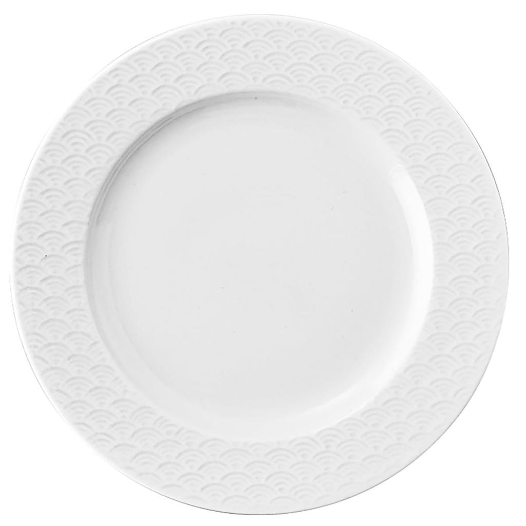 Yamaka Shoten POTTERY Medium Rimmed Salad Bread Serving Diameter 19cm X Depth Japanese Japanese Dishwasher and Microwave Mino Made In Seigaiha "ODA