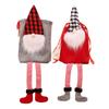 Christmas Faceless Old Man Closing Gift Bag Hanging Leg Christmas Carry Bag Christmas Pack Gift Bag
