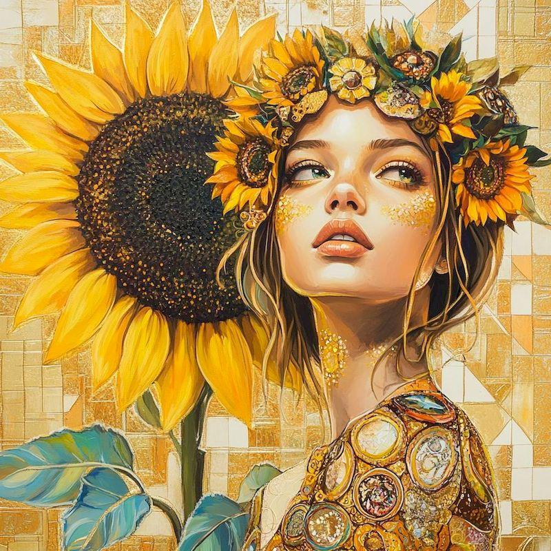 

CHENISTORY 30x30cm 5D DIY Diamond Painting Women Full Square Round Diamond Mosaic Portrait Fantasy Art Decoration Full Round 30x30cm