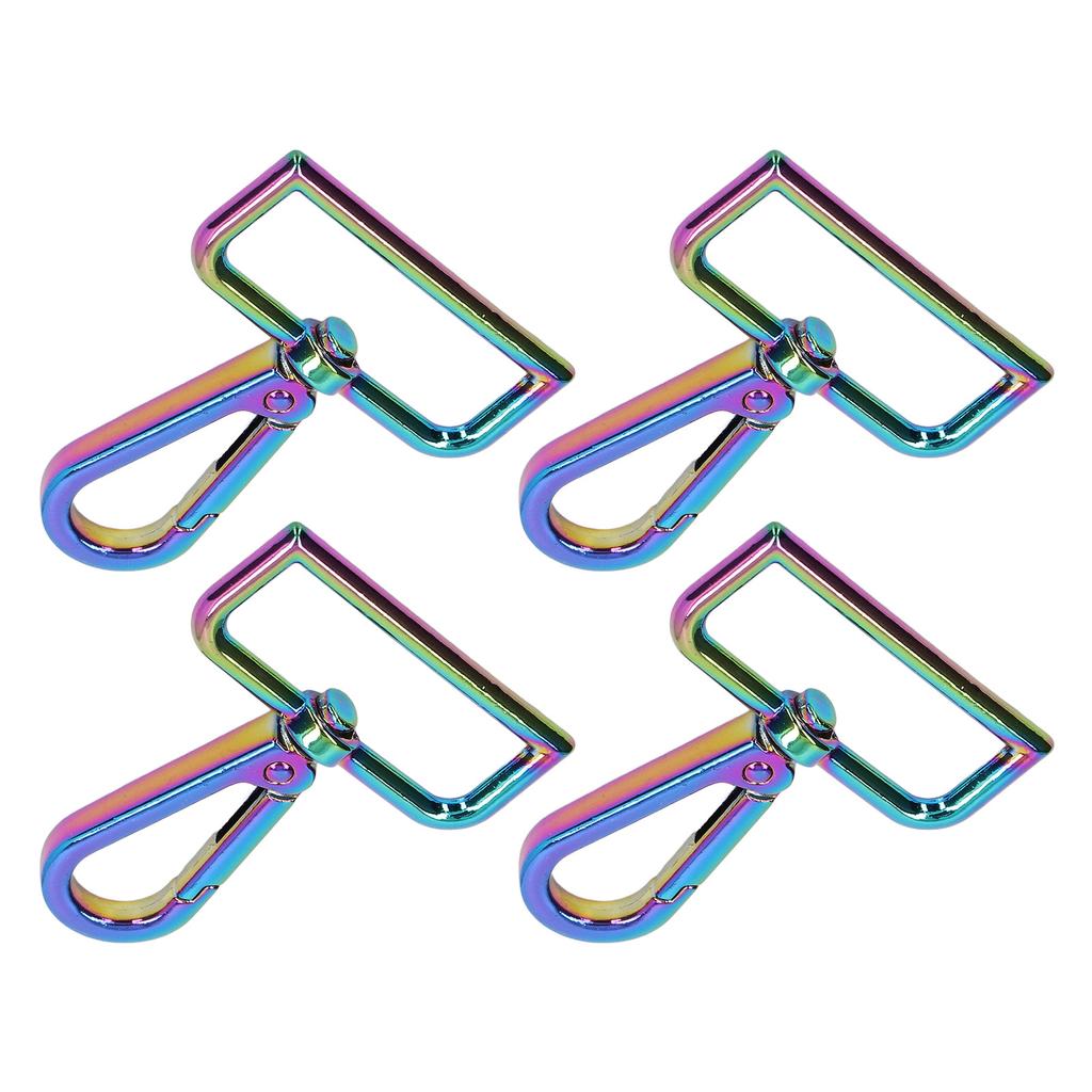 4pcs Carabiner Keychain 38mm 1.5in Sturdy Metal Structure Large Rotating Eyelet Attractive Decorative Clip for Crafts