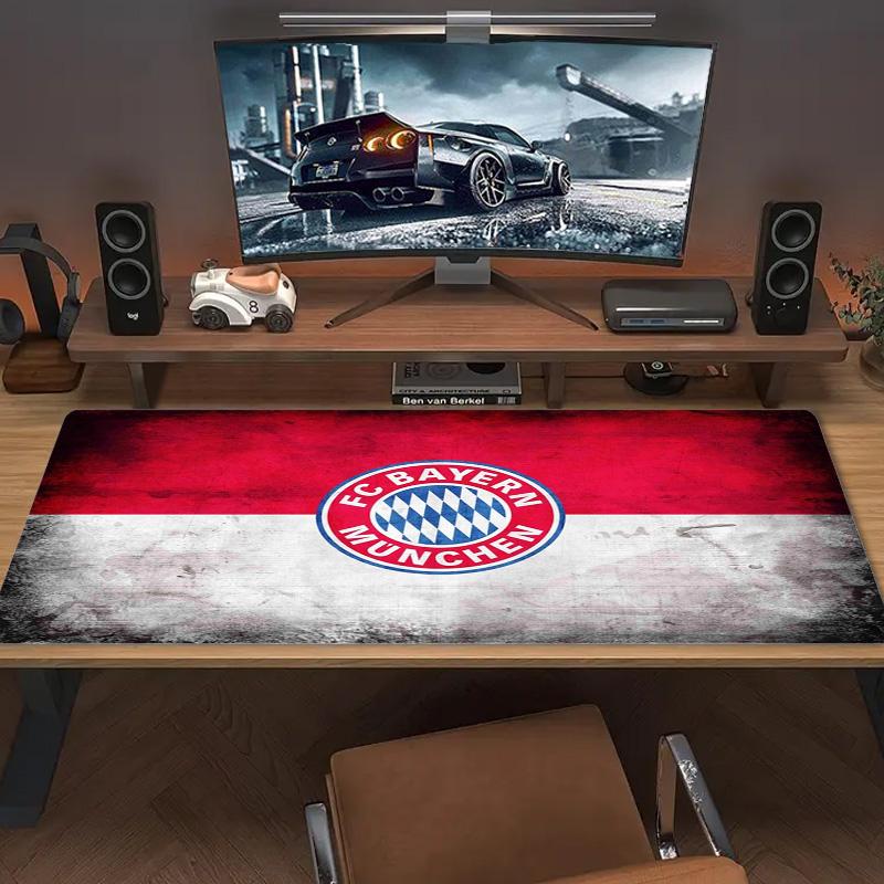 FC Bayern Munich Logo Color Mouse Pad Large Gaming Table Cushion Non-slip Laptop Tablet Big Mousepad XXL Mat Mini PC Playmat With Lock edge