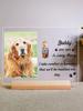 Custom Photo Pet Memorial Frame Fur Keepsake Vial Dog Cat Loss Tribute Personalized Engraved Remembrance Gift for Pet Owners
