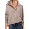 Women's Fashion Long V-neck Pullover Knitted Sweater Top