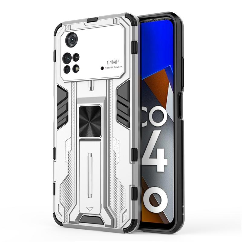 

Для Pocco M 4 Pro Чехол Автомобильный магнитный держатель Бронированный противоударный чехол для телефона Xiaomi Poco M4 Pro 4G Poko Little M4Pro Задняя крышка For Poco M4 Pro 4G