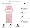Women's Cotton Hooded Korean Style Slim Fit Summer Dress, Casual Short-Sleeved Mid-Length Skirt