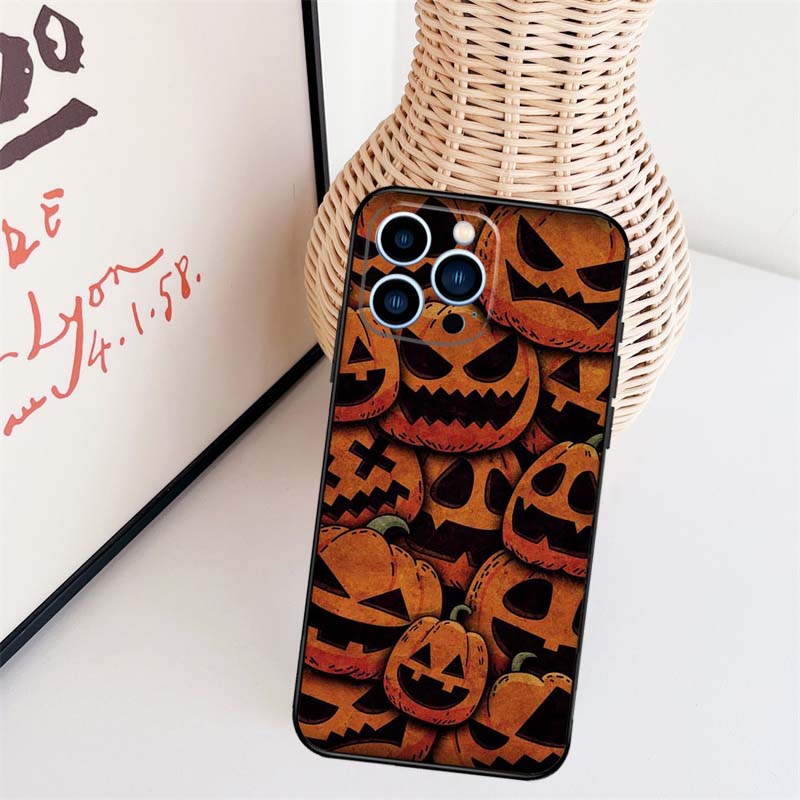 Halloween Pumpkin Ghost Mummy Phone Case For iPhone 17 Pro Max 16 15 11 12 13 14 Pro Max mini 15 16 Plus 16e 17 Air Cover