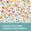 Cleaning Cloth Reusable Kitchen Dish Towels Eco-friendly Microfiber Marple Leaves Plaid Print Dishcloths Lint Free Washable Duster Rags Tea Towels