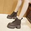 Thick-soled Martin Boots for Women's 2025 Autumn and Winter New Small Inner Height-increasing Short Boots British Versatile Medium Tube Women's Boots