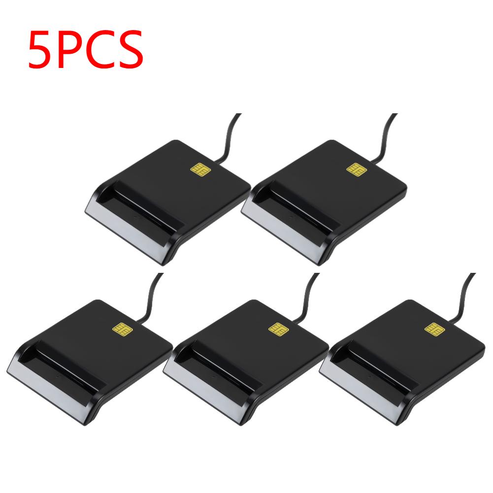 1-5Pcs USB Smart Card Reader Stable Operation Reliable Simplicity for DNIE ATM CAC IC ID SIM Card Cloner Connector Windows