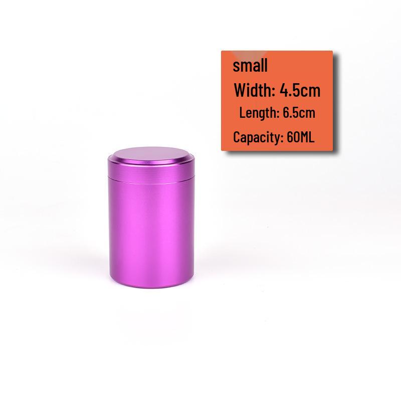 Mini Aluminum Alloy Sealed Tea Can - Compact Metal Storage for Loose Leaf Tea