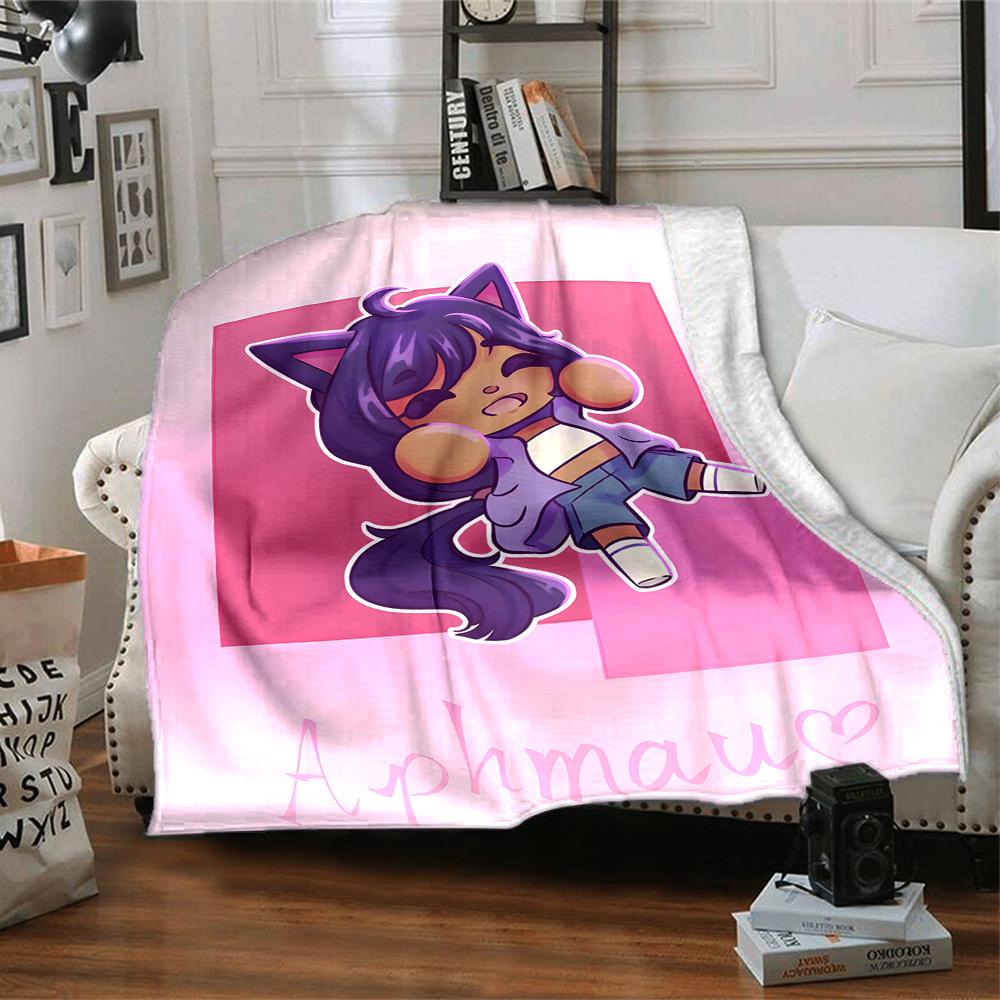 1pc Anime A-AphmauS (3) Blanket, Gift, for Men and Women, Soft Blanket, Good for Sofa Bed Couch Travel, Lightweight Flannel Blanket