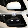 For KIA K3 Forte Cerato 2009-2011 ABS Plastic Car Rearview Side Mirror Cover Wing Cap Exterior Door Trim Adhesive Sticker