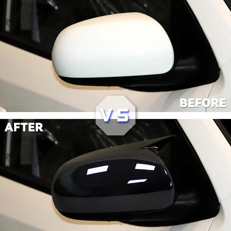For KIA K3 Forte Cerato 2009-2011 ABS Plastic Car Rearview Side Mirror Cover Wing Cap Exterior Door Trim Adhesive Sticker