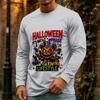 Men's Halloween Long Sleeve Neck Casual T-Shirt for Holiday Party