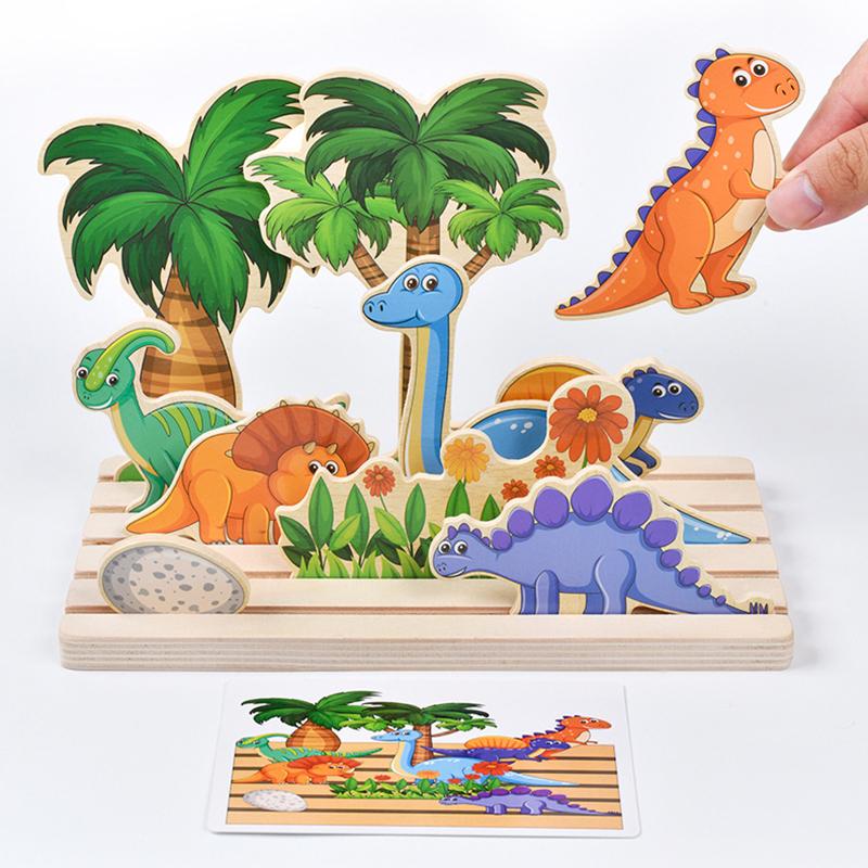 Kids Montessori Logic Thinking Game Scene Puzzles Matching Intellectual Problems Imagination Board Game Children Educational Toy