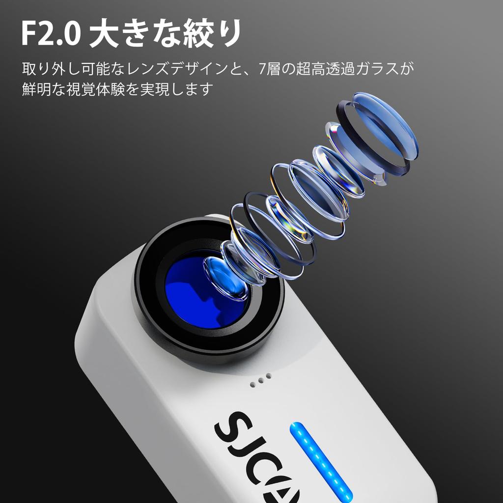 SJCAM C110PLUS Compact Action Wearable 4K Image Portrait 8x 30M Magnetic 64GB for and Video Shooting Camera, 30fps, Wi-Fi, 170° FOV, Stabilization,