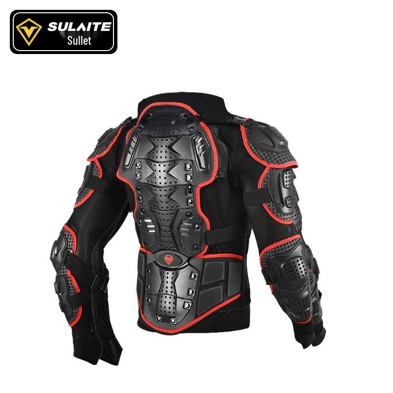 Sulaite Off-Road Motorcycle Protective Gear Set: Armor Jacket, Knee & Elbow Pads, Chest & Neck Protector