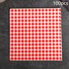 7 Colors Wax Paper Sheets For BBQ Picnic Festival Party Fast Food 100Pcs Greaseproof Paper Liners Sandwich Wrapping Paper