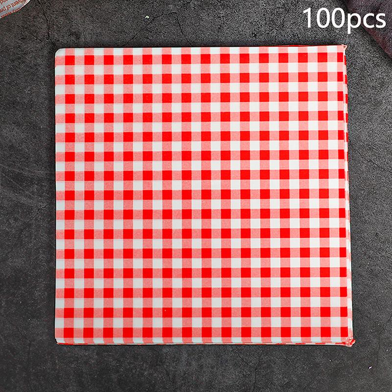 7 Colors Wax Paper Sheets For BBQ Picnic Festival Party Fast Food 100Pcs Greaseproof Paper Liners Sandwich Wrapping Paper