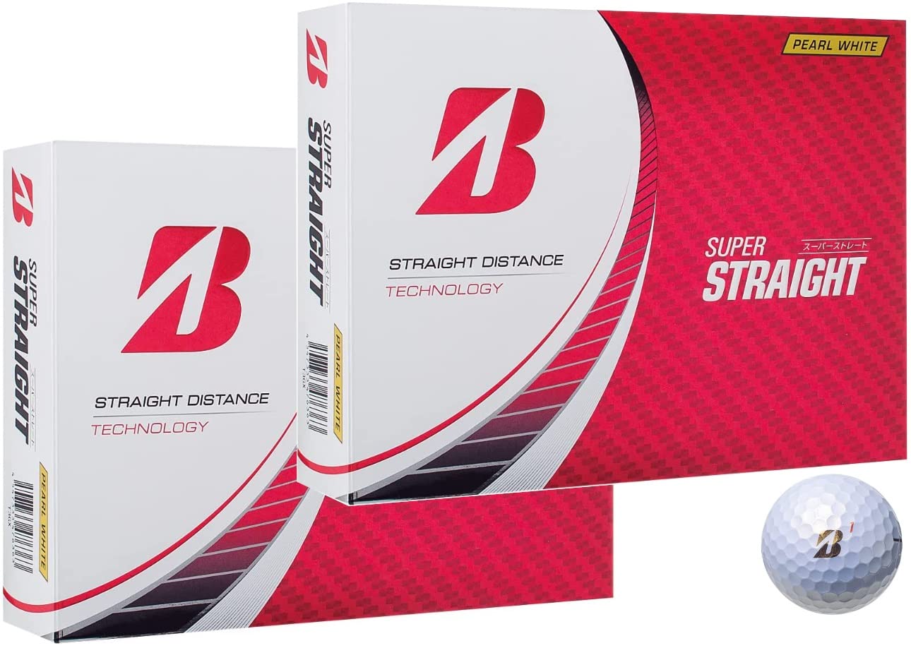 

Bridgestone Golf Ball SUPER STRAIGHT 2023 Model with Bonus (Pearl White_2 Dozen)