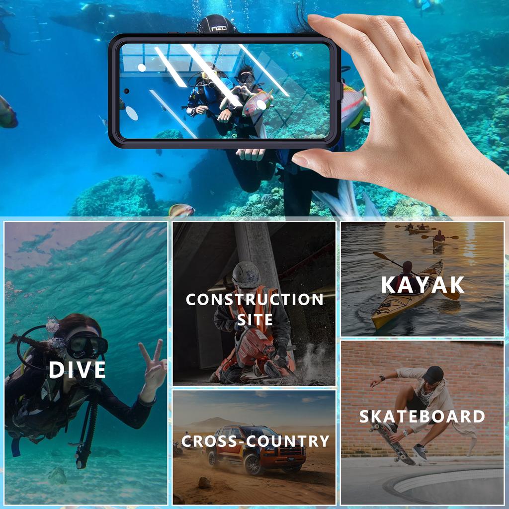 REDPEPPER For Xiaomi Redmi Note 14 Pro 5G IP68 Phone Case Clear Back Waterproof Cover