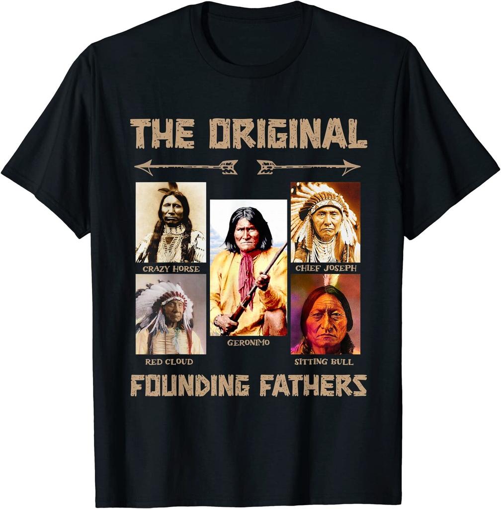 Das Original Gründerväter Native American Unisex T-Shirt Streetwear Hohe Qualität O-Ausschnitt Kurzarm T-Shirt Tops 50914