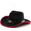 Classic and Simple Ethnic Style Jazz Hat Men's and Women's Hat Cowboy Hat Tibetan Vacation Hemming Top Hat