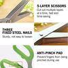 Muti-Layers Kitchen Scissors Stainless Steel Vegetable Cutter Scallion Herb Laver Spices Cooking Tool Cut Kitchen Accessories