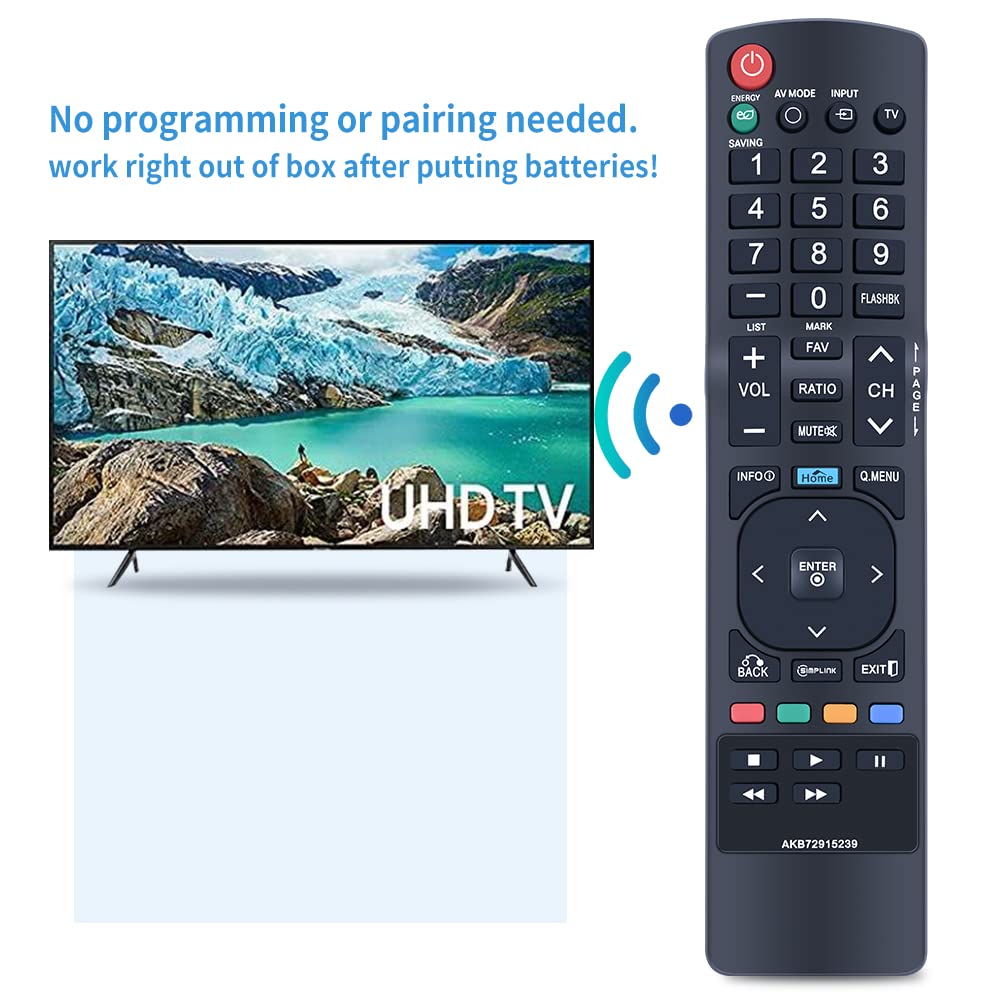 

AKB72915239 For LG TV Remote Control Replacement 10m Range Ergonomic Controller A