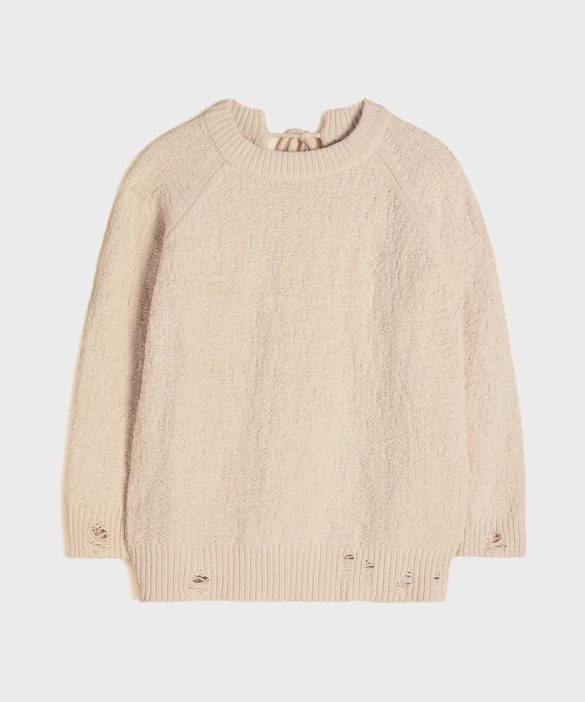 Holcheubeilleo Bird Knit Sweater Sand