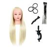 Flecht- und Styling-Mannequinkopf mit gerader Ponyfrisur – Permierbar, Färbbar und Ideal für Friseur- und Schnittübungen