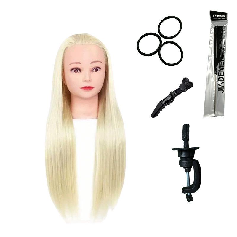 Flecht- und Styling-Mannequinkopf mit gerader Ponyfrisur – Permierbar, Färbbar und Ideal für Friseur- und Schnittübungen