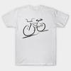Men Black Print T-shirt Cycle Lover No-Cut Transfer Paper Print Cotton Tshirt