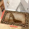 Leopard Print Mat 1pc Machine Washable Soft Rug for Living Room Bedroom Nursery Entrance Outdoor Terrace Garden Carpet