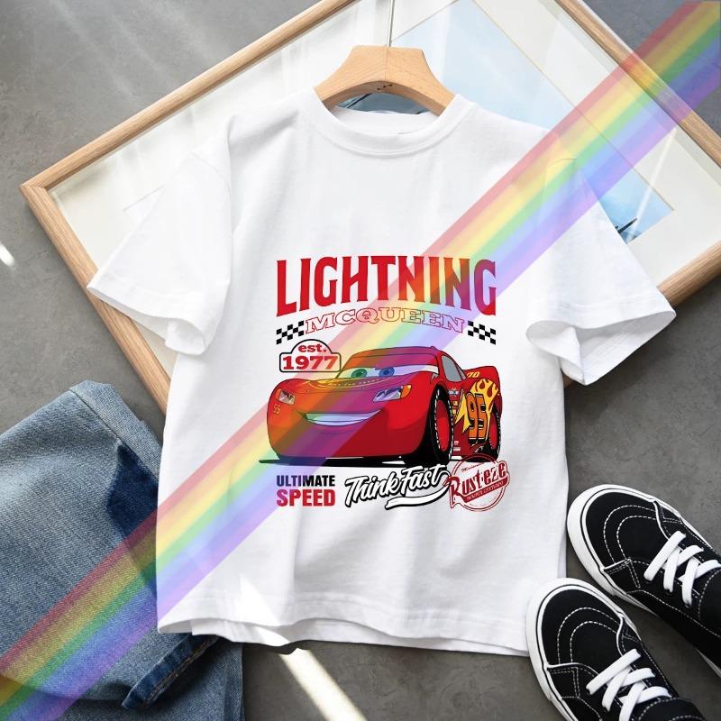 1pcs Boys 100% Cotton Tee Summer Cartoon Fashion T-shirt Student Short-sleeveds Astronaut Print Tops Childrens Round Neck Tshirt