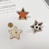 Five Pointed Star Sports Badge Drip Oil Design Football Design Alloy Brooch Basketball Series Volleyball Design