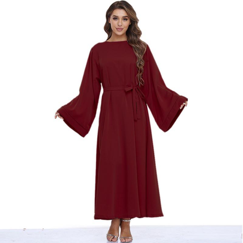 Autumn Lace-Up Skirt Plus Size Muslim Prayer Dress