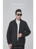 Ao Li Men's Large Velvet Stand Collar Sweater - Winter Thickened Simple Cardigan, Solid Color, All-Match Loose Jacket