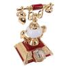 Vintage Telephone Model Table Lamp Alarm Clock Function Easy Assembly Decorative Phone Model for