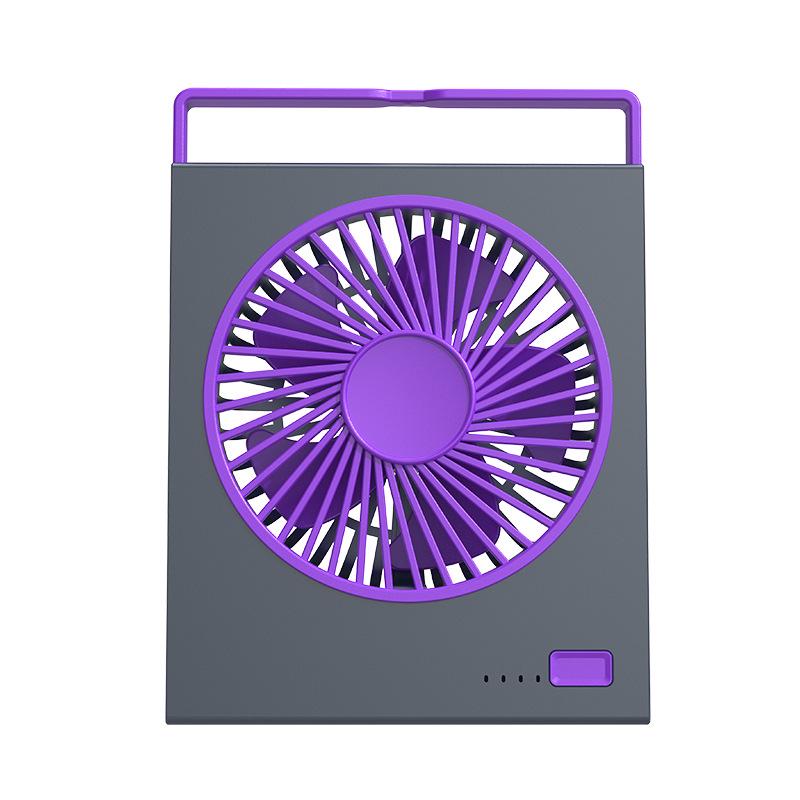 

25-Year Mini Portable Wall-Mount Fan for Office, Kitchen & Handheld Use 140*165*30.5mm серый/фиолетовый