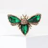 Stylish Luxury Glass Bee Brooches for Women Unisex Rhinestone Insect Pins Event Party Backpack Decoration Clothes Accessories
