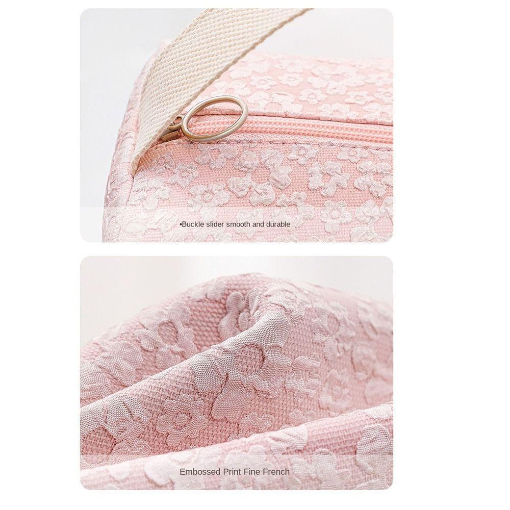 Zipper Cosmetic Storage Bag Candy Color Wpmen Toiletries Bag Floral   Makeup Bag  Women