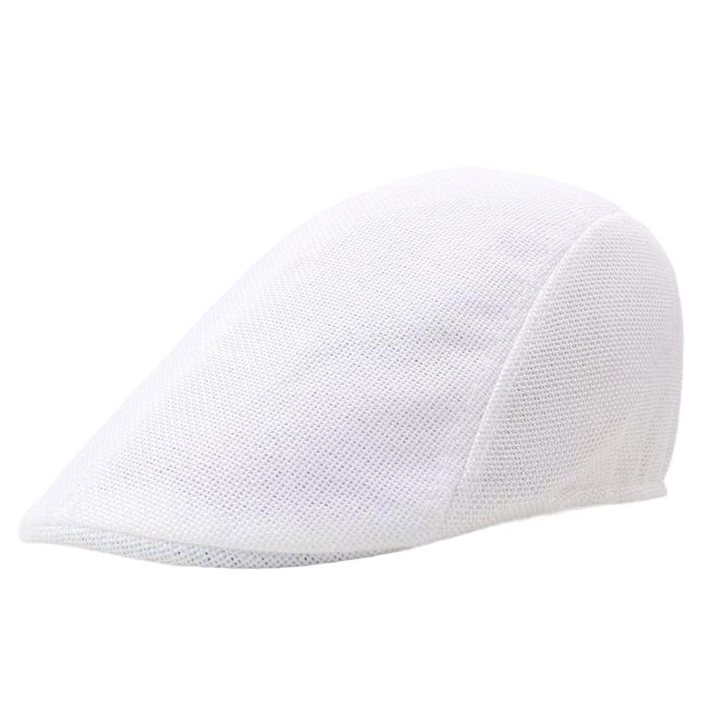 Men's Spring-Summer Cotton Linen Newsboy Beret: Breathable Duckbill Design