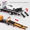 1/32 Nissan Traffic Road Rescue Wrecker Car Model Alloy Diecast Engineering Trailer Truck Model Simulation Sound Light Kids Gift