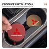 2Pcs Car Coaster Anti-Slip Slot Mat Drink Holder Accessories For Mitsubishi Lancer ASX Pajero Mirage Attrage Xpander Outlander