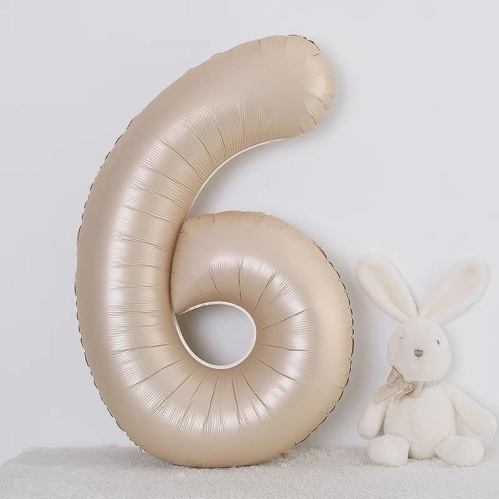 40-Inch Cream Number Balloon for Kids' First Birthday Party Decoration