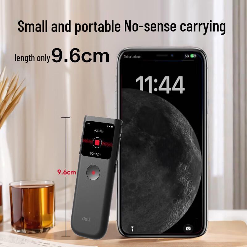 Deli Portable Voice Recorder with Speech-to-Text