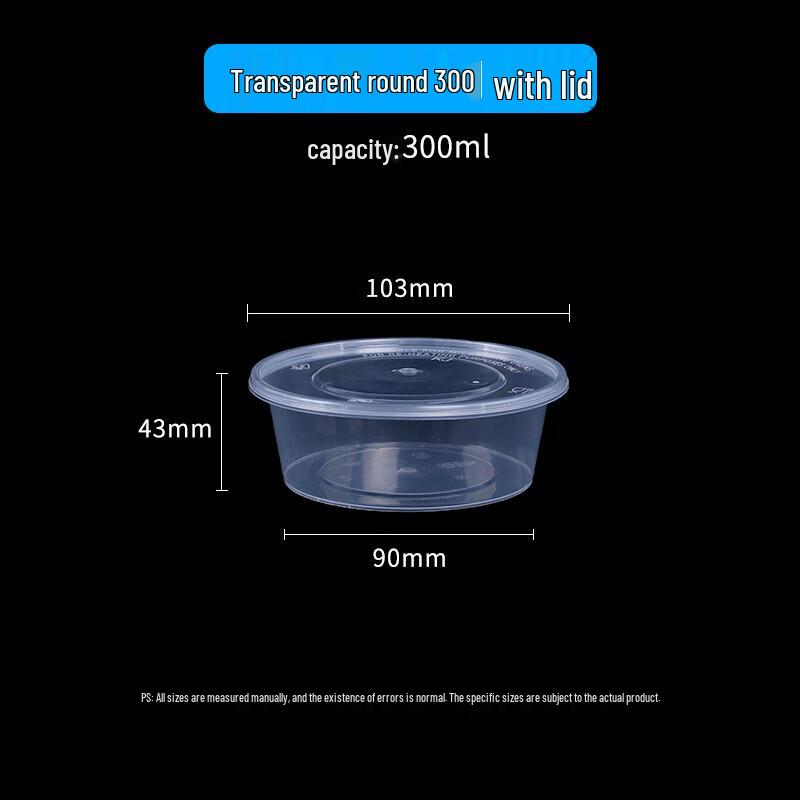 

Yudefeng Disposable Round Food Containers with Lids (50-Pack)