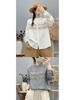 Elegant Retro Cotton Double Layer Gauze Stand Collar Embroidered Long Sleeve Top for Women