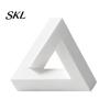 Abstract Triangle Art Sculpture, 3D Printed Optical Illusion Figurine, Minimalist Geometric Desktop Decoration for Living Room, Office, Shelf, Coffee
